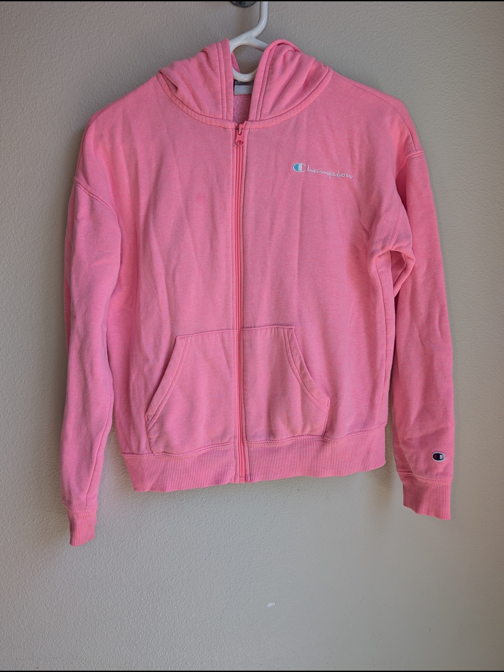 Champion Pink Full-Zip Hoodie Girls Size 14